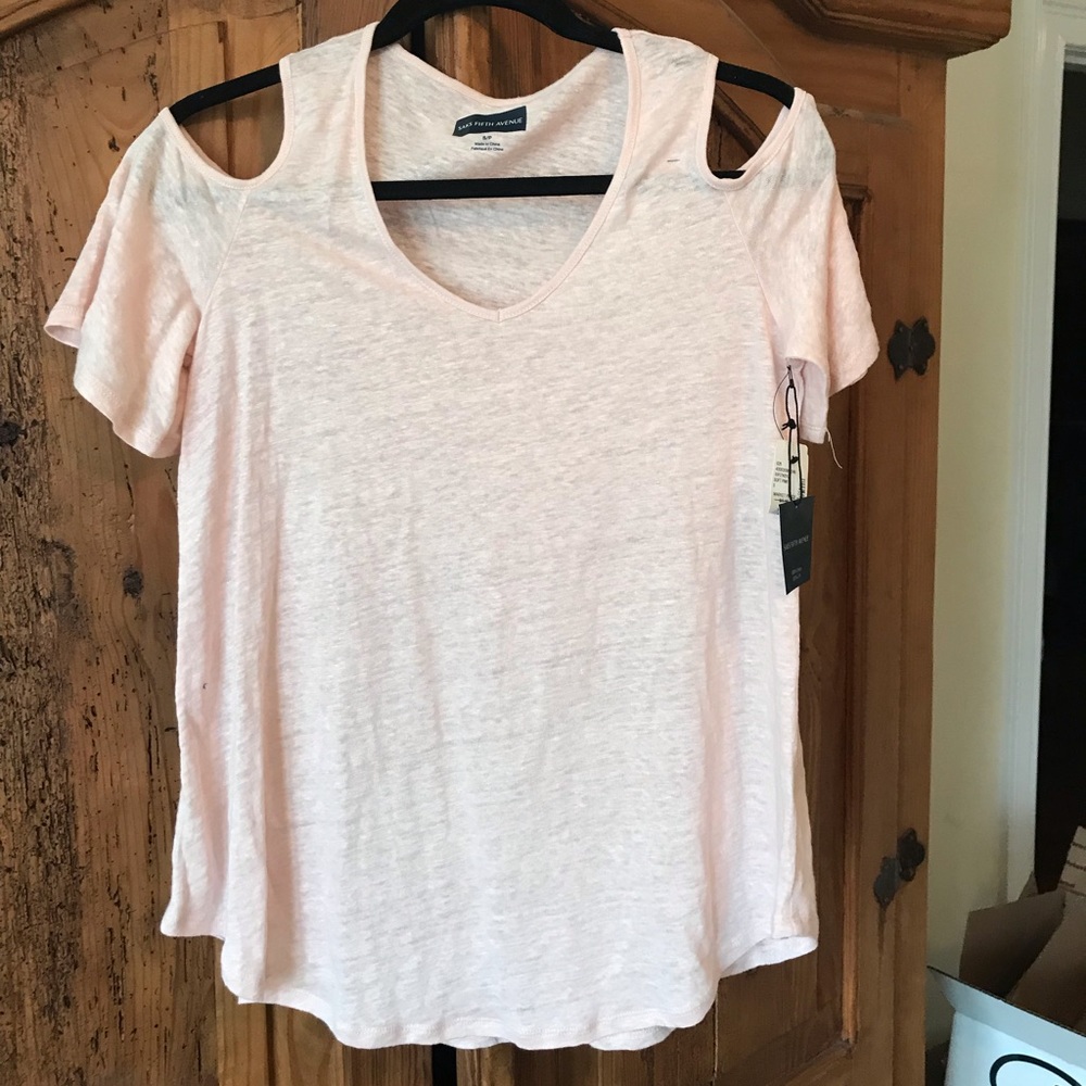 Saks fifth avenue pink t-shirt